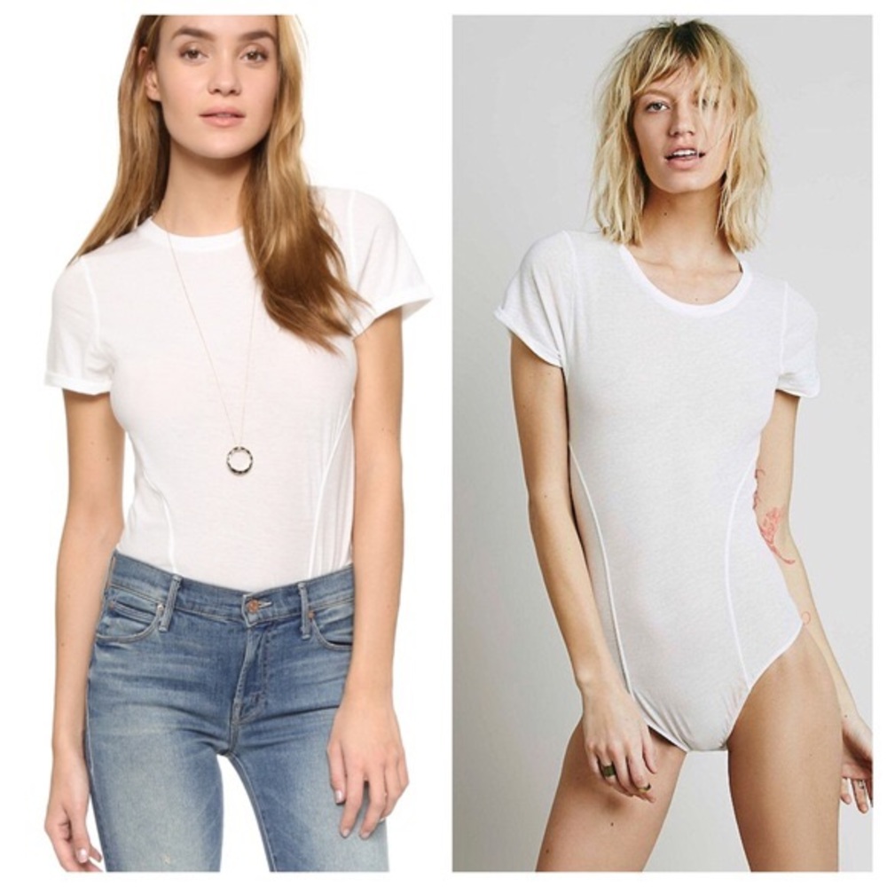 Free People Vintage White Bodysuit